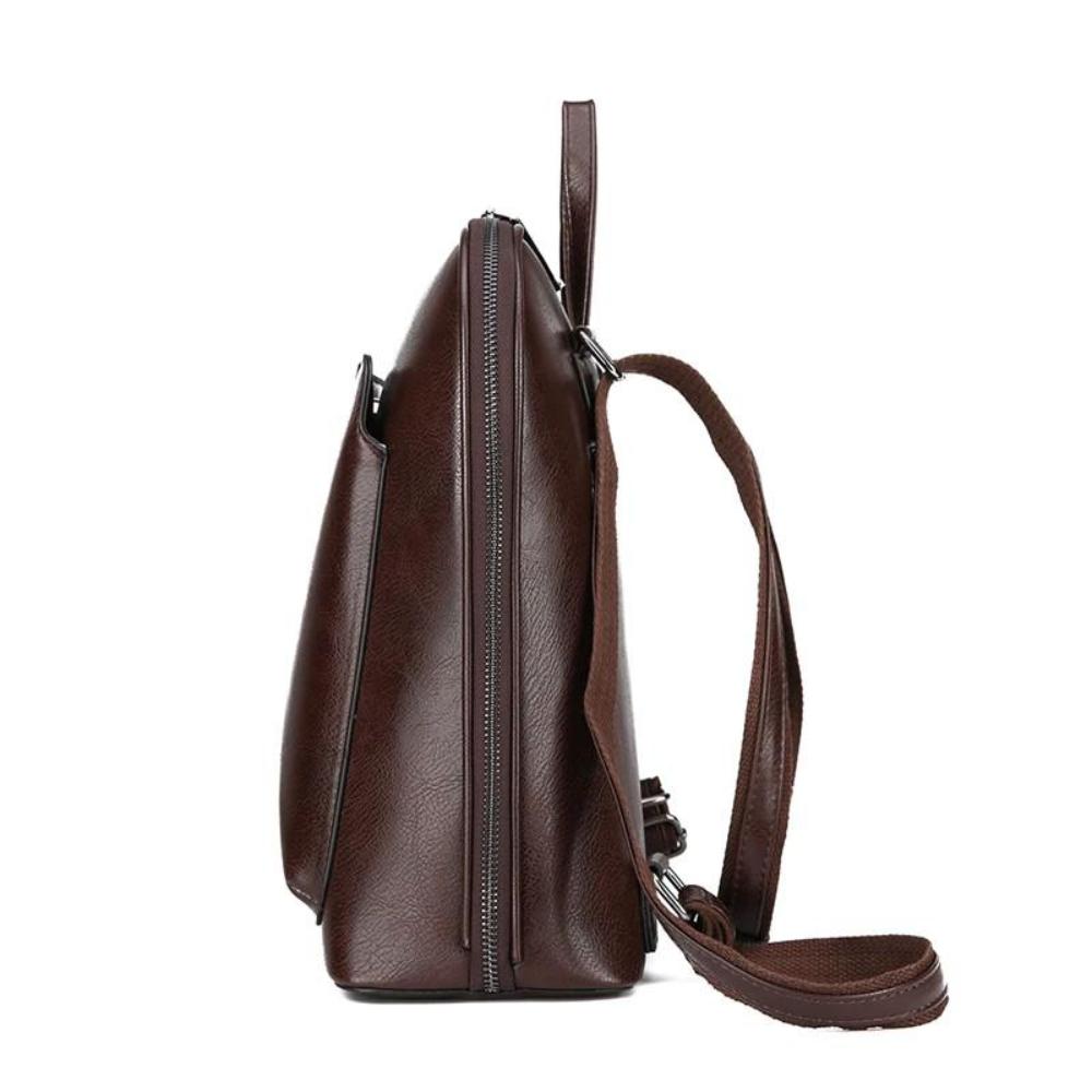 Saskia - Classic backpack with double zip opening