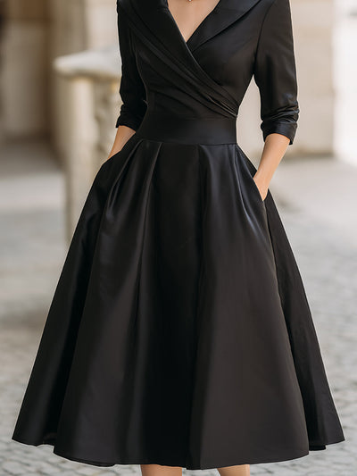 Sophia™ | Elegant Satin Midi Dress