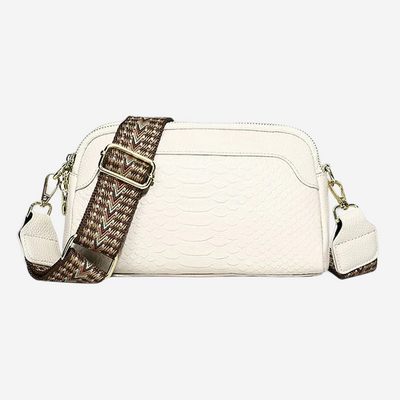 SVEA | Stylish crossbody bag in leather with alligator pattern
