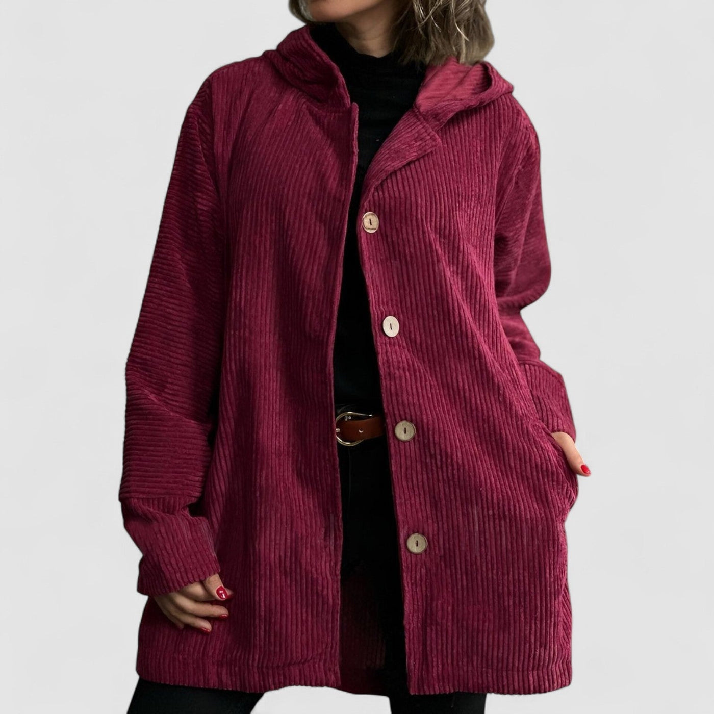 Grace™ | Cozy Corduroy Hooded Jacket