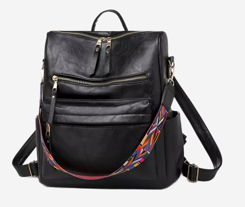 SVEA | Leather Backpack with Large Capacity