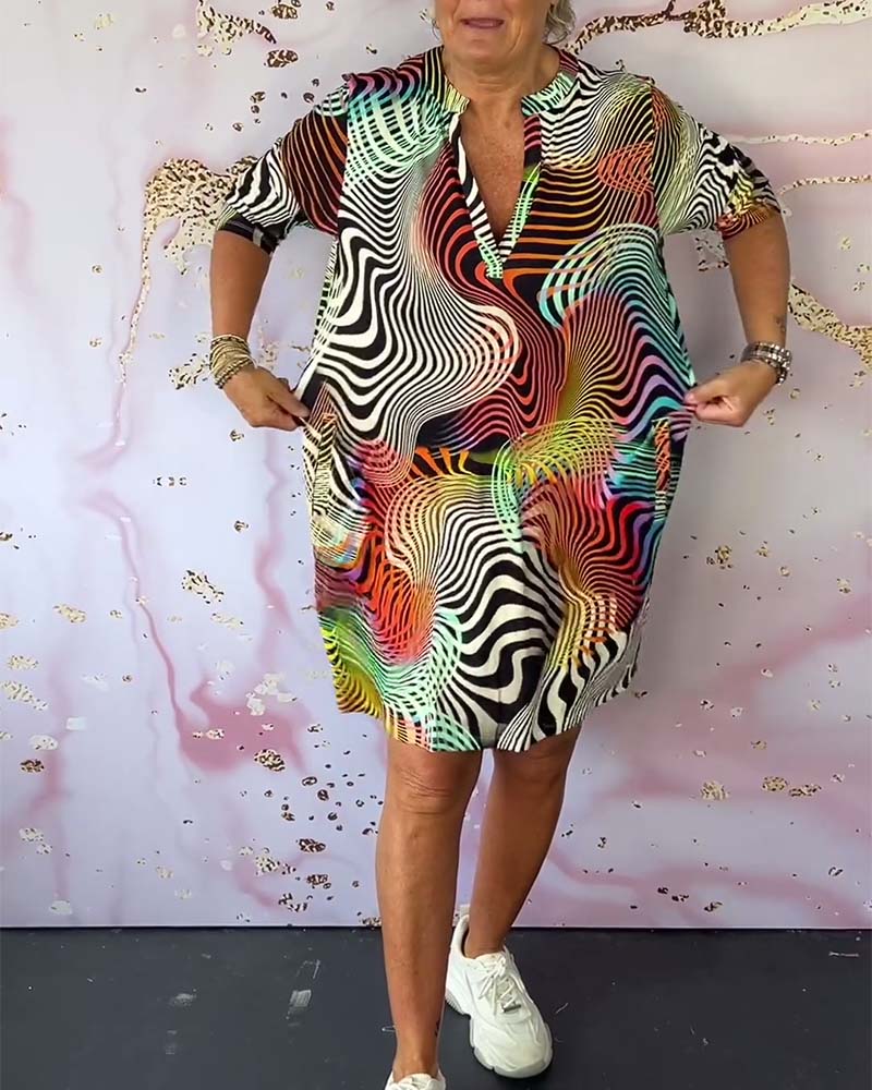 Yara™ – Elegant & Colorful Summer Dress with V-Neck
