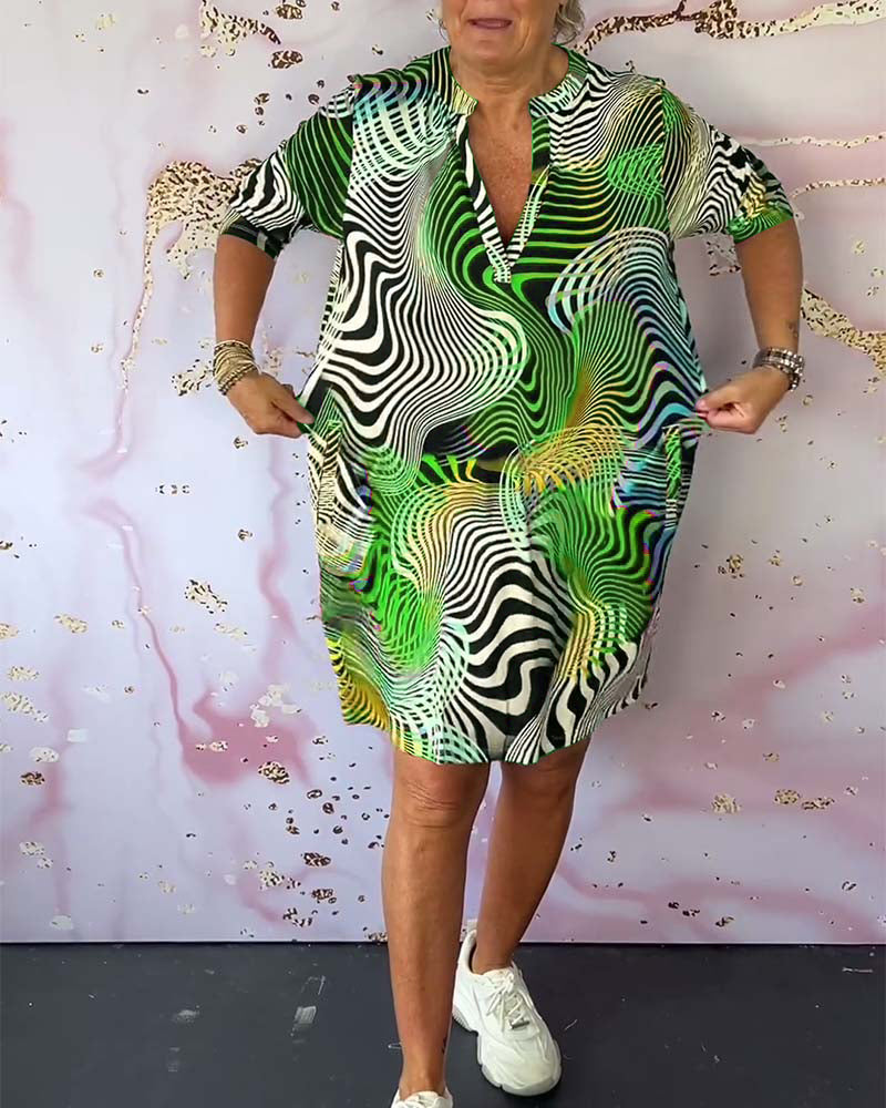 Yara™ – Elegant & Colorful Summer Dress with V-Neck