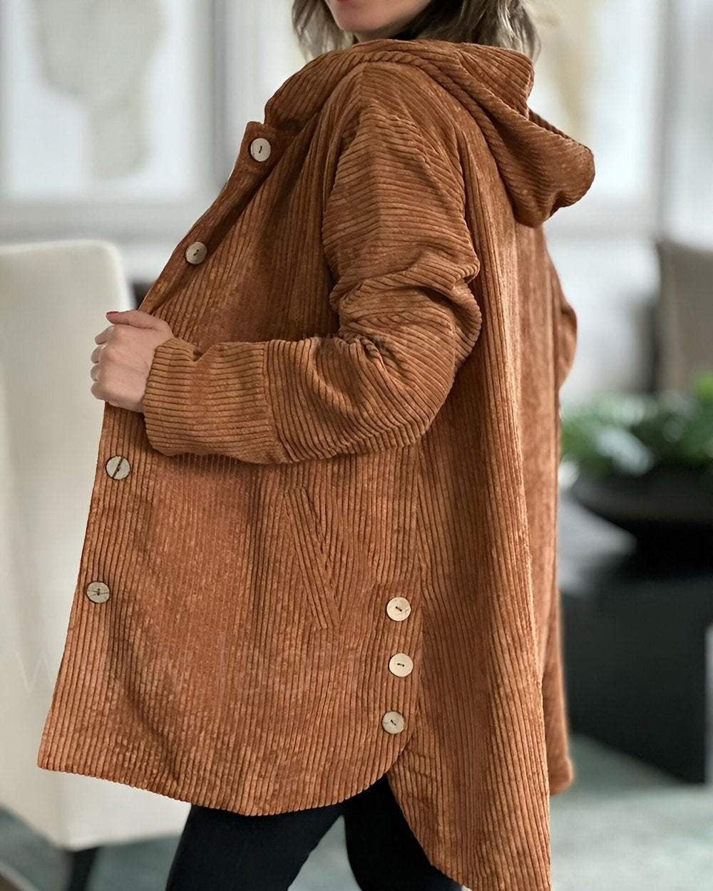Grace™ | Cozy Corduroy Hooded Jacket