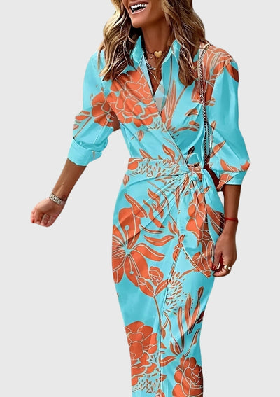 Clara | Elegant Wrap Dress with Print