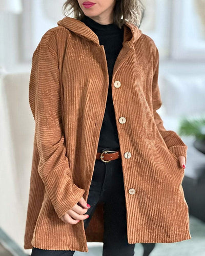 Grace™ | Cozy Corduroy Hooded Jacket