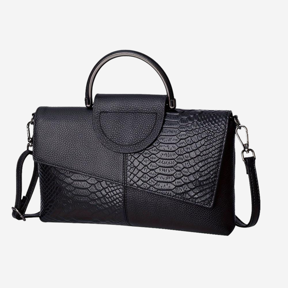 SVEA | Handbag with Opulent Crocodile Pattern