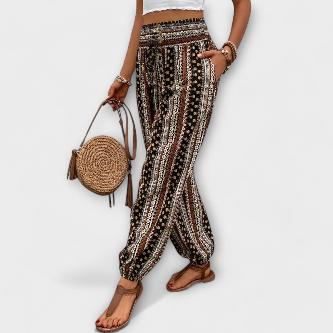 Clara | Ethnic Graphic Pants