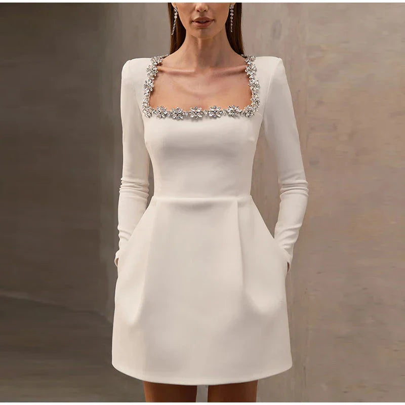 Grace™ | Velvet Crystal Dress