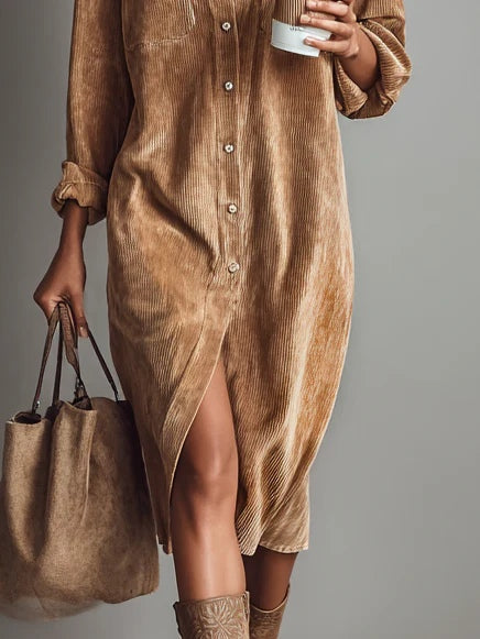 Macarena | Oversized Midi Corduroy Dress