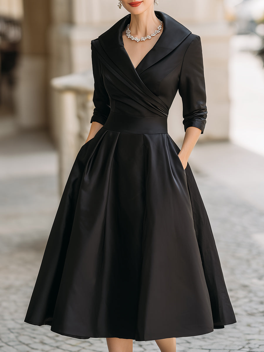 Sophia™ | Elegant Satin Midi Dress