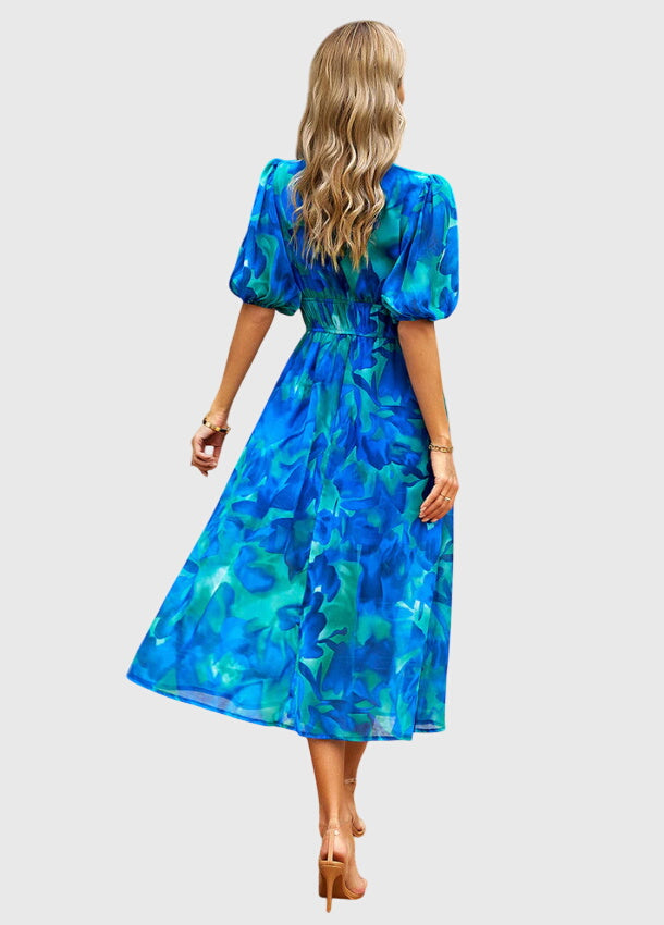 Clara | Flattering Floral Midi Dress