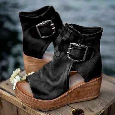 Emma™ | Vintage Look Wedge Sandals