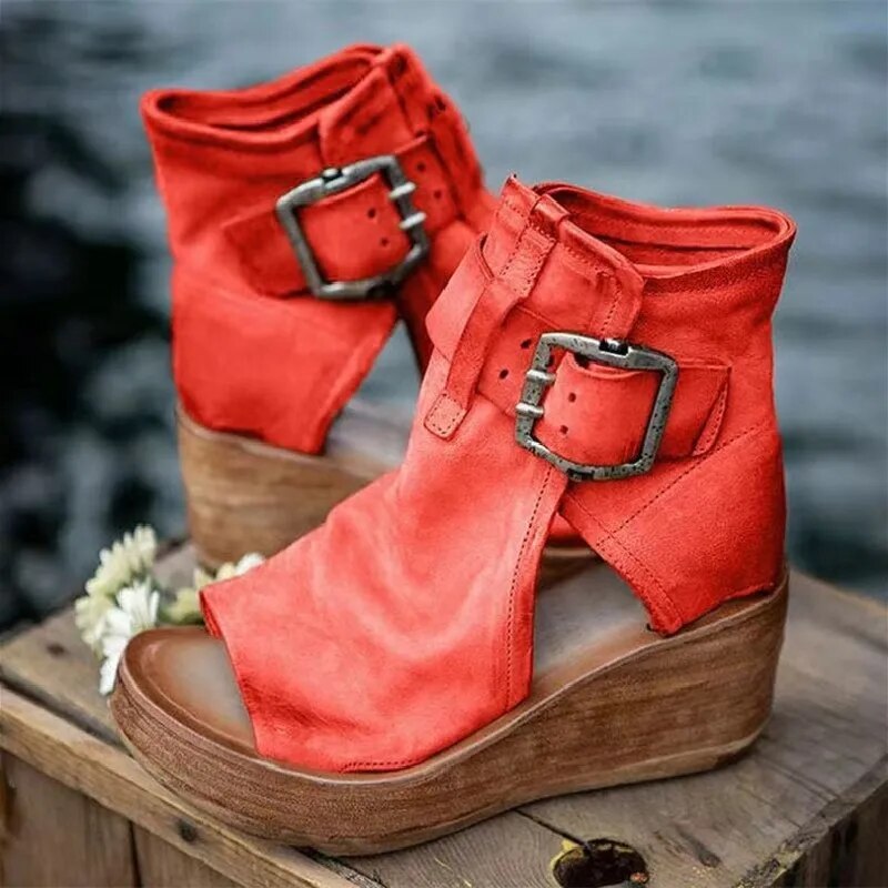 Emma™ | Vintage Look Wedge Sandals