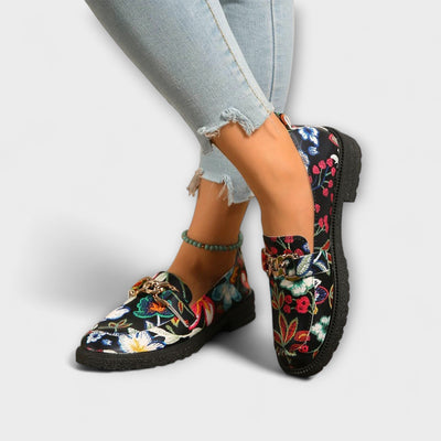 Wilma™ | Multicolored Loafers with Floral Pattern