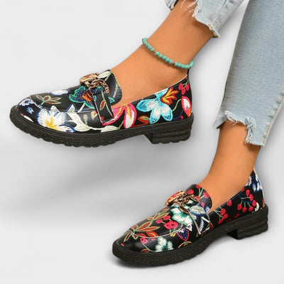 Wilma™ | Multicolored Loafers with Floral Pattern