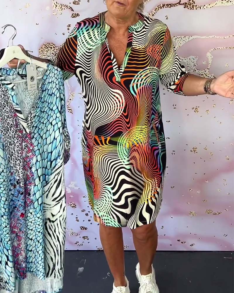 Yara™ – Elegant & Colorful Summer Dress with V-Neck
