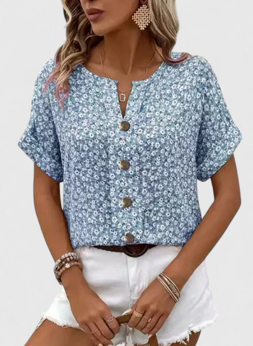 Clara | Elegant Floral Summer Top